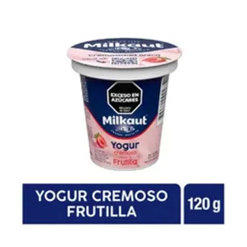 YOGURT ENTERO MILKAUT FRUTILLA x120 G